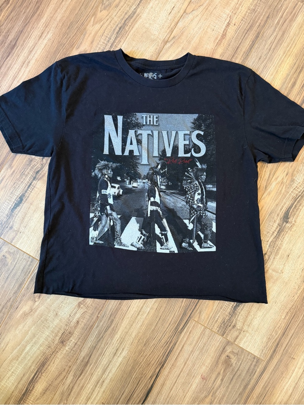 The Natives Graphic Tee in Black Cropped